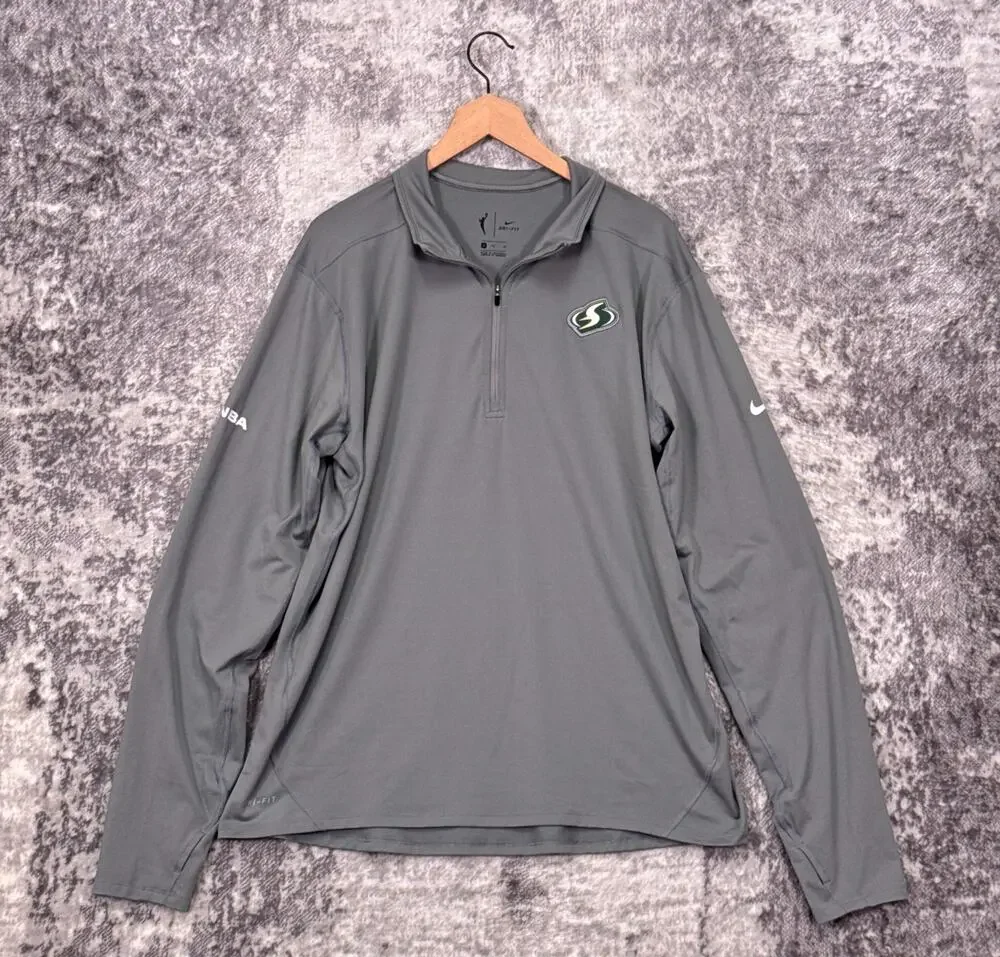 Nike Sweatshirt XL Mens Seattle Storm WNBA Official Court Side Coach Pullover